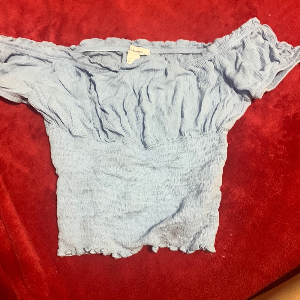 baby blue dress shirt, size small